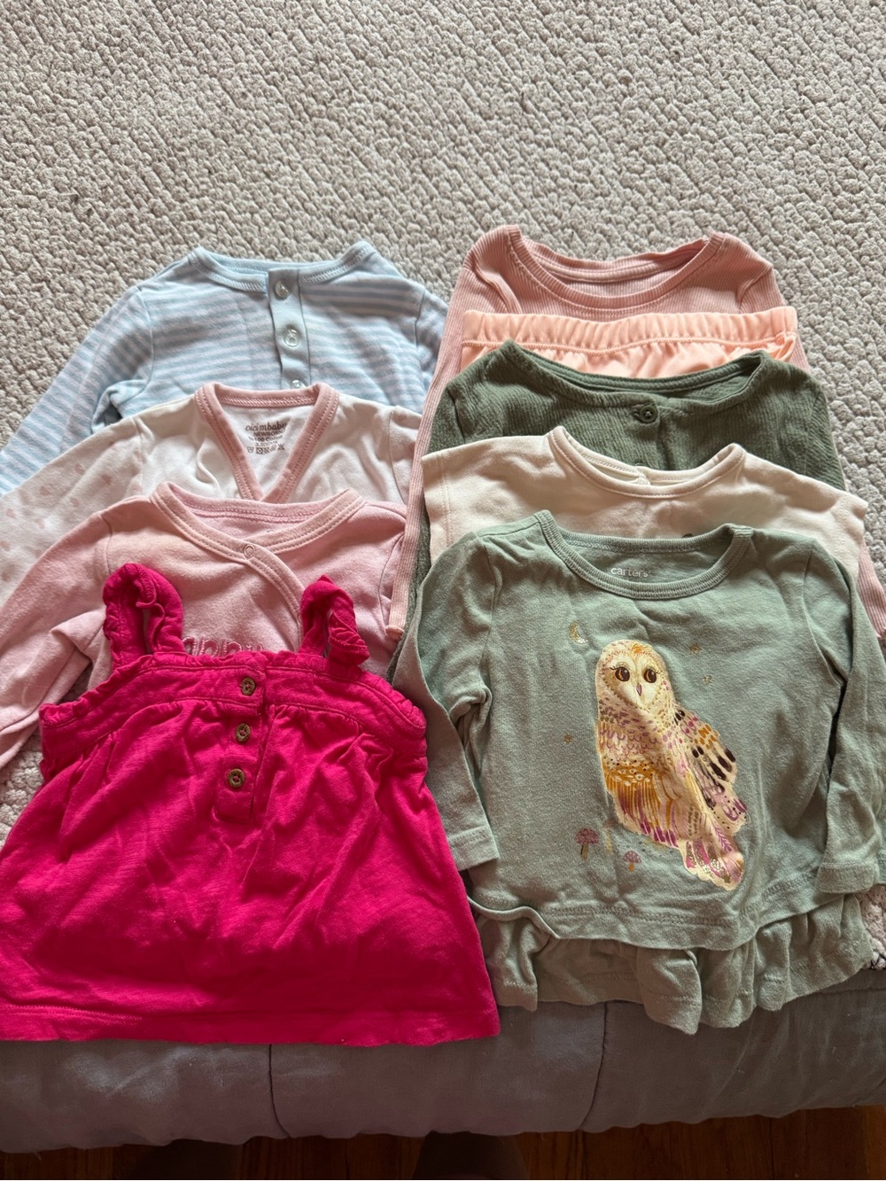Baby Girl Clothes Lot 9 Pieces 0-9 Months